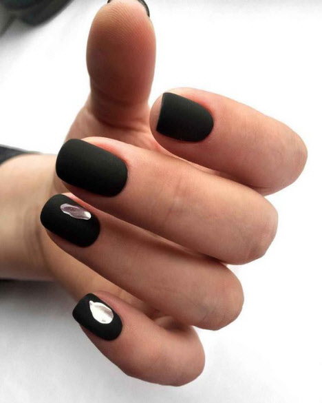 Черно-белый маникюр гель-лаком. Фото дизайн на короткие ногти для начинающих