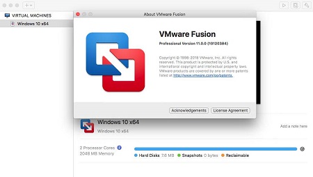 VMware Fusion Pro 11.5.3 Build 15870345 (Mac OS X) F495b68da4920b3265f2857a4ee4de47