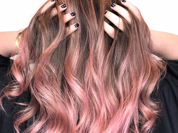 Цвет волос «розовое дерево». Фото девушек, краски Гарньер, Эстель