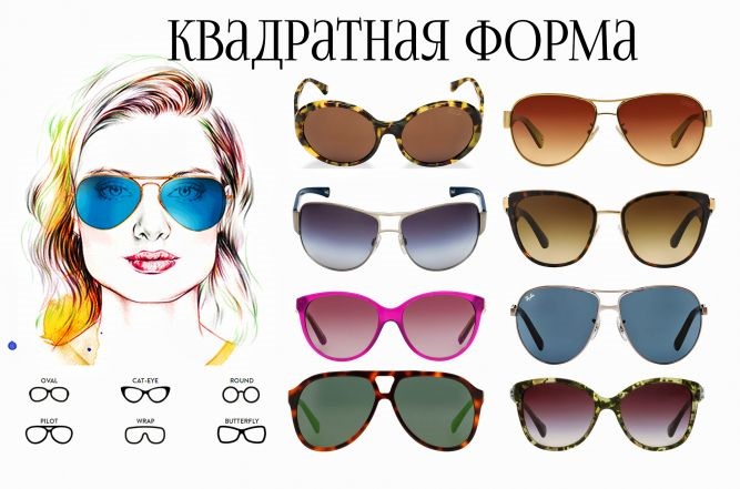Женские очки по форме лица от солнца, для зрения с диоптриями, модные квадратные. Как правильно