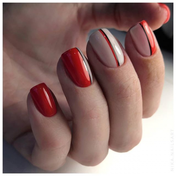 Маникюр в красном цвете на острые ногти. Фото, дизайн, оттенки, модные тенденции 2020