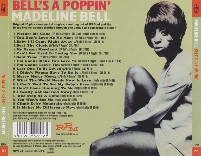 Madeline Bell - Bell's A Poppin' (1965-67) [2004] lossless
