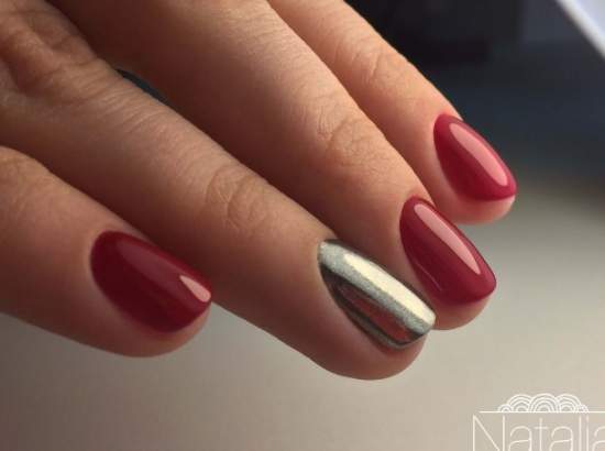 Дизайн ногтей с красным цветом гель-лаком, шеллак. Фото новинки, идеи с рисунком, втиркой, блестками