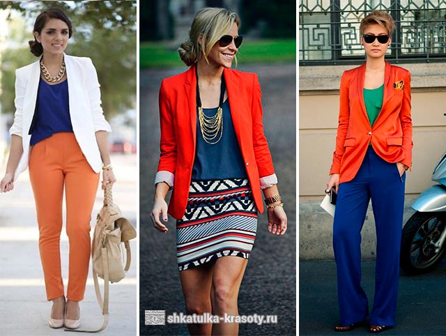 С каким цветом сочетается оранжевый цвет в одежде для женщин. Фото, кому идет, как выглядит, с чем