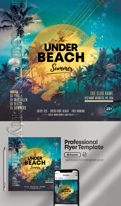 Summer Night Party - Premium flyer psd template