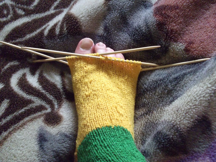 Вязание носков на 5 спицах