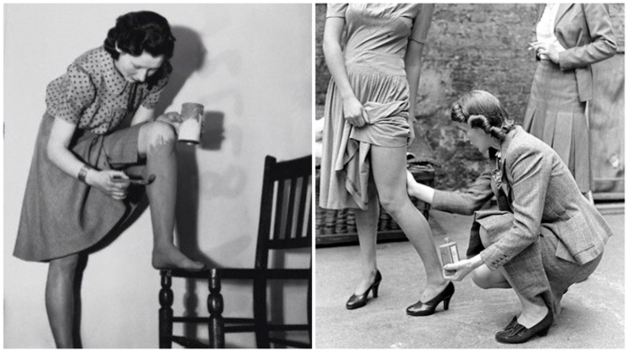 Зачем советские женщины рисовали на ноге шов