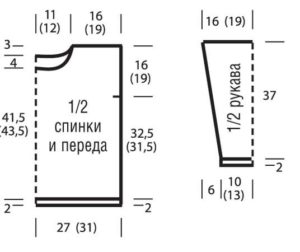 Вязание джемпера оверсайз спицами (схемы и описание)