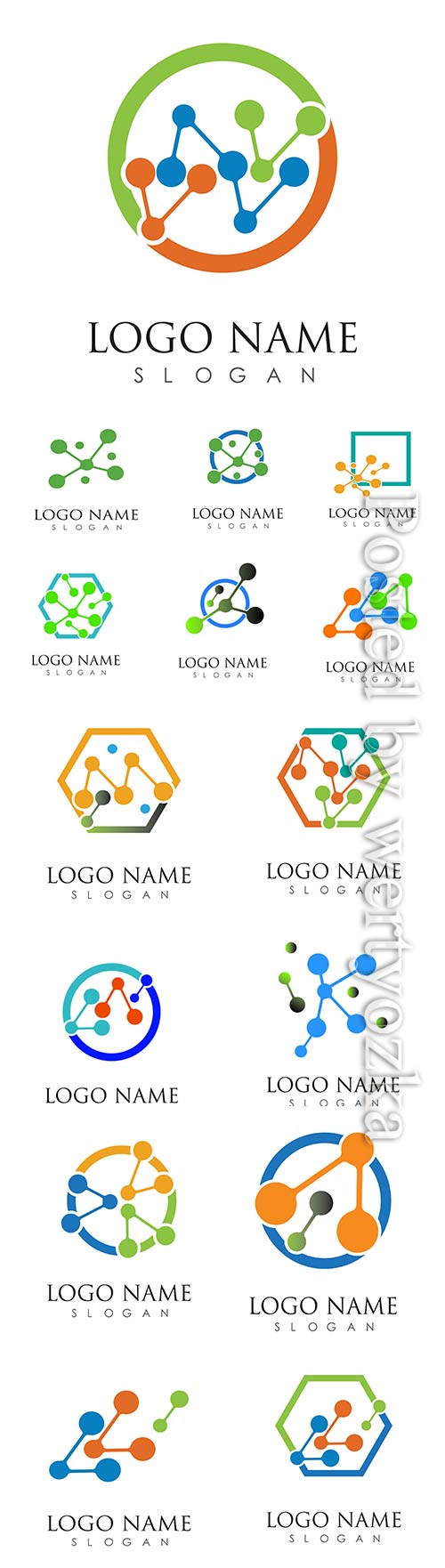 Molecule logo vector icon illustration design template