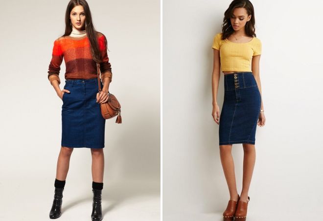 Джинсовые юбки, модные тенденции 2019 года