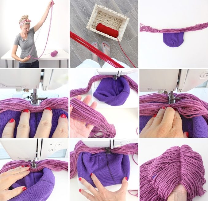 Как сделать парик из ниток