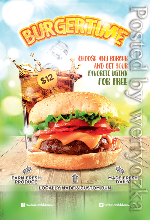 Burger Time - Premium flyer psd template