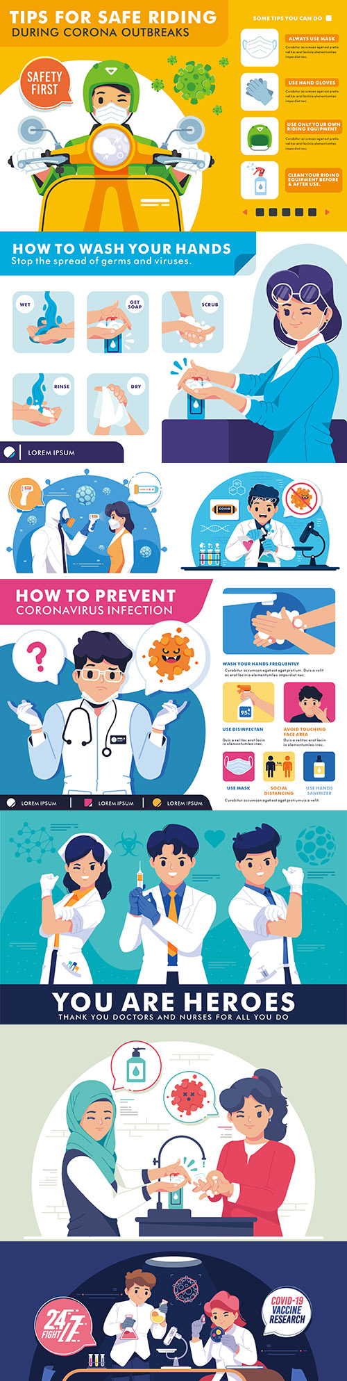 Hand disinfectant and coronivirus prevention illustration
