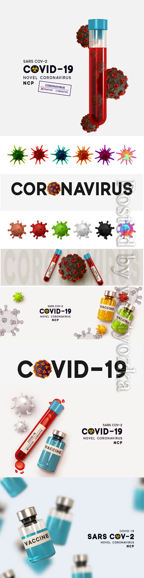 COVID 19, Coranavirus vector illustration sets # 19