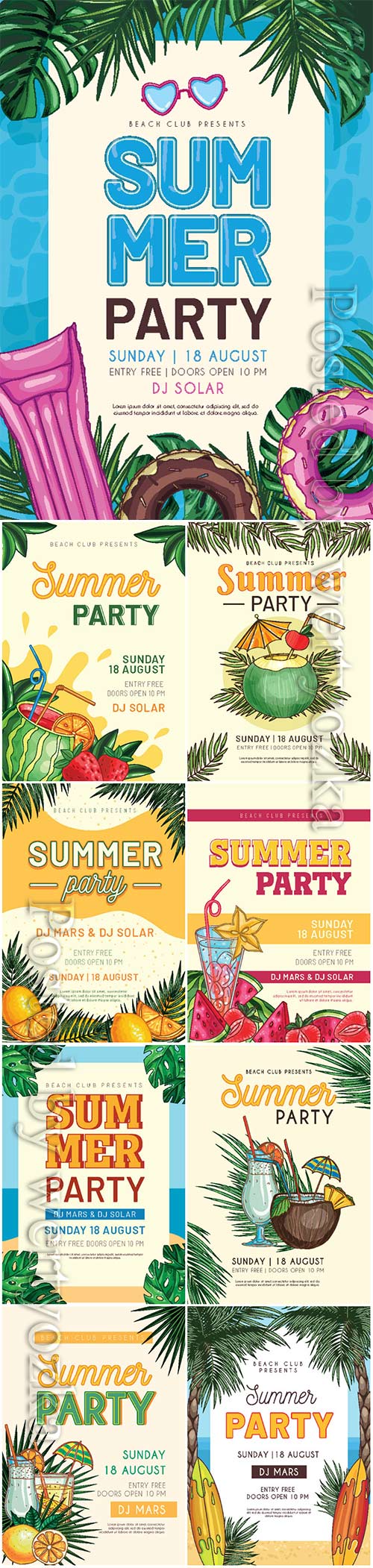 Summer vector posters