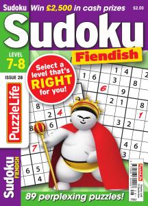PuzzleLife Sudoku Fiendish   Issue 28   August 2018