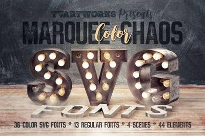 CreativeMarket - Marquee Chaos View - Color Fonts