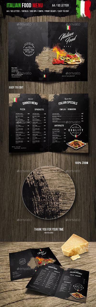 Graphicriver - Italian Food Menu - A4 and US Letter 19981197