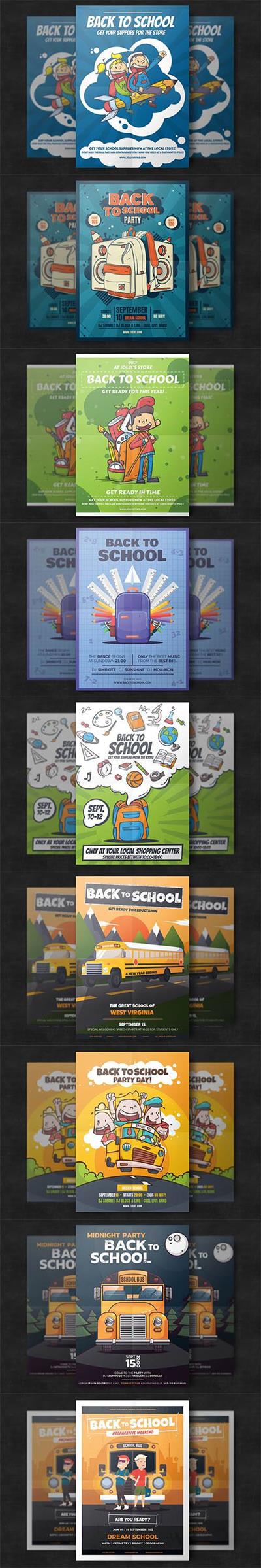 10 Back To School Flyer Templates PSD