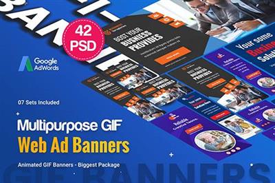Animated GIF Multipurpose Banner Ad - 42 PSD
