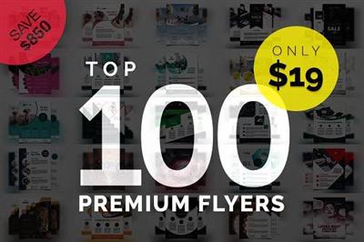 CreativeMarket - TOP 100 PREMIUM Flyers Templates