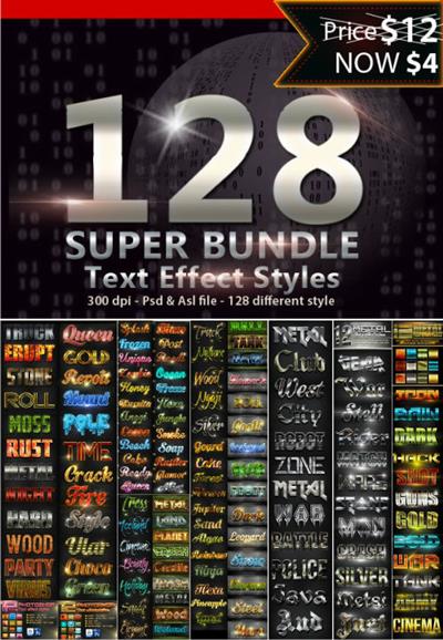 128 Super Bundle Text Styles 13784521
