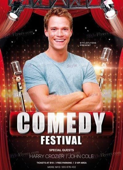 Comedy Festival PSD Flyer Template