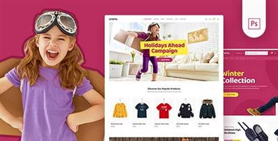 ThemeForest - Uneno - Kids Fashion eCommerce PSD Template 22479389