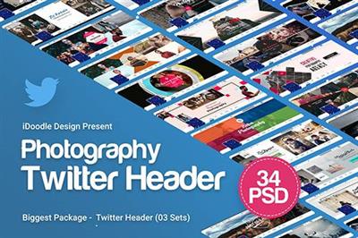 Photography Twitter Headers - 34 PSD