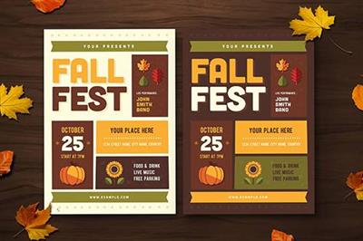 Fall Festival Flyer PSD