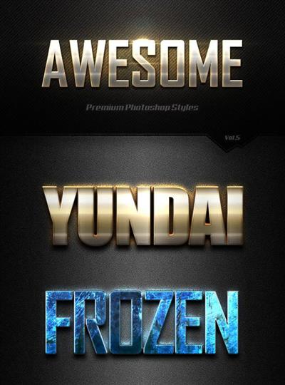 GraphicRiver - Awesome Photoshop Text Effects Vol.5