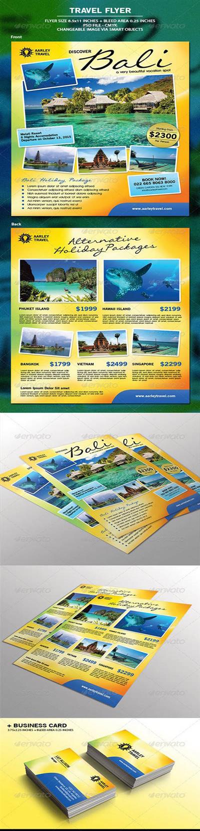 Graphicriver - Travel Flyer + Business Card 6867642