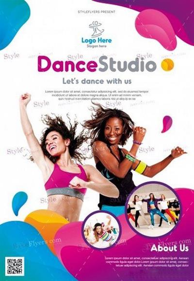 Dance Studio PSD Flyer Template