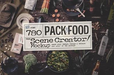 CreativeMarket - PACK&FOOD Creator  topview