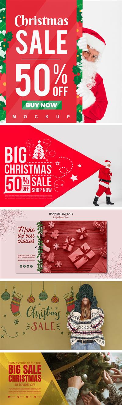 Holiday Sales PSD Mockups Templates