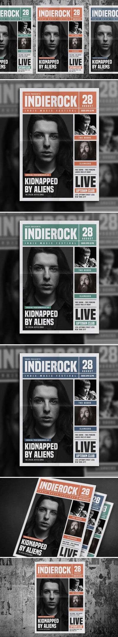 CM - Indie Rock Newspaper Style Flyer 646943