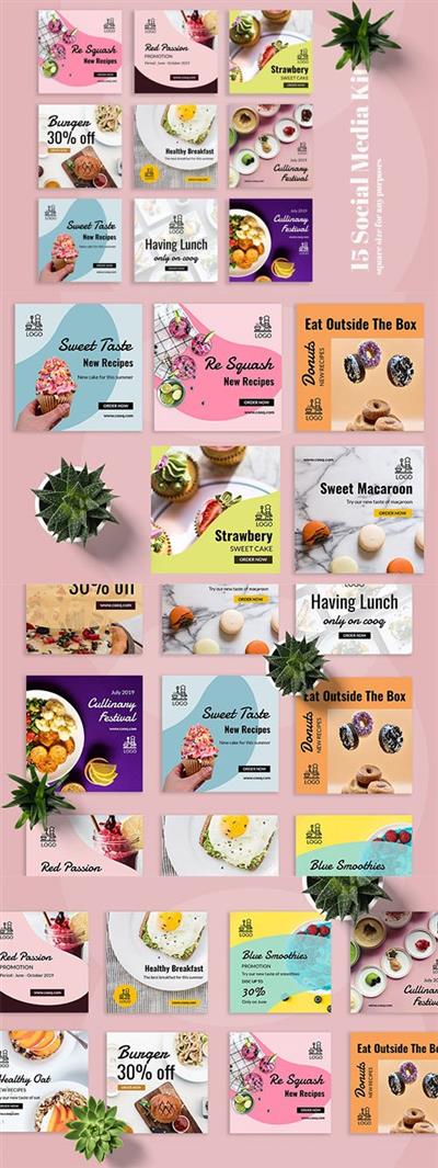 Cooq - Food Social Media Kit