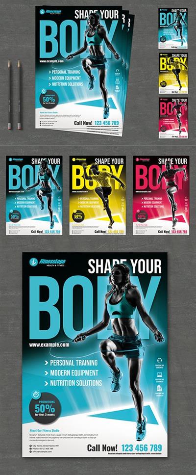 Fitness Flyer Layout 239874933