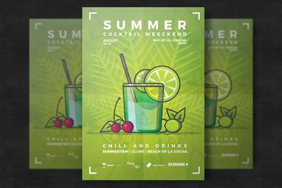 Summer Cocktail Flyer Template