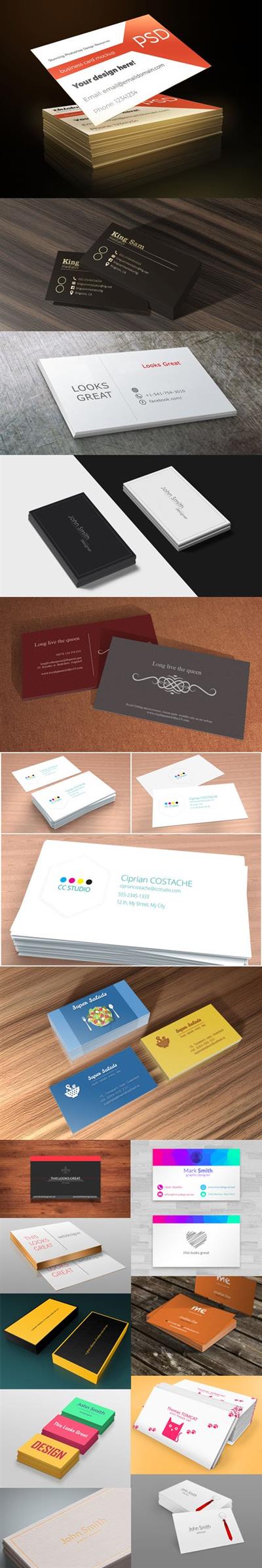 Business Cards PSD Mockups Templates Collection