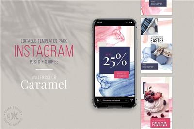 CreativeMarket - Instagram Stories and Posts Template 3588559