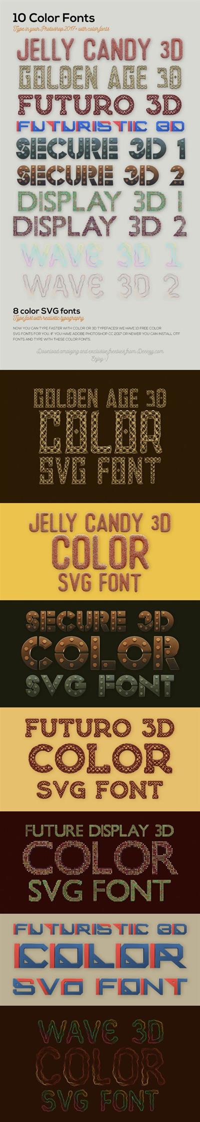 10 Color SVG Fonts for your Creative Projects