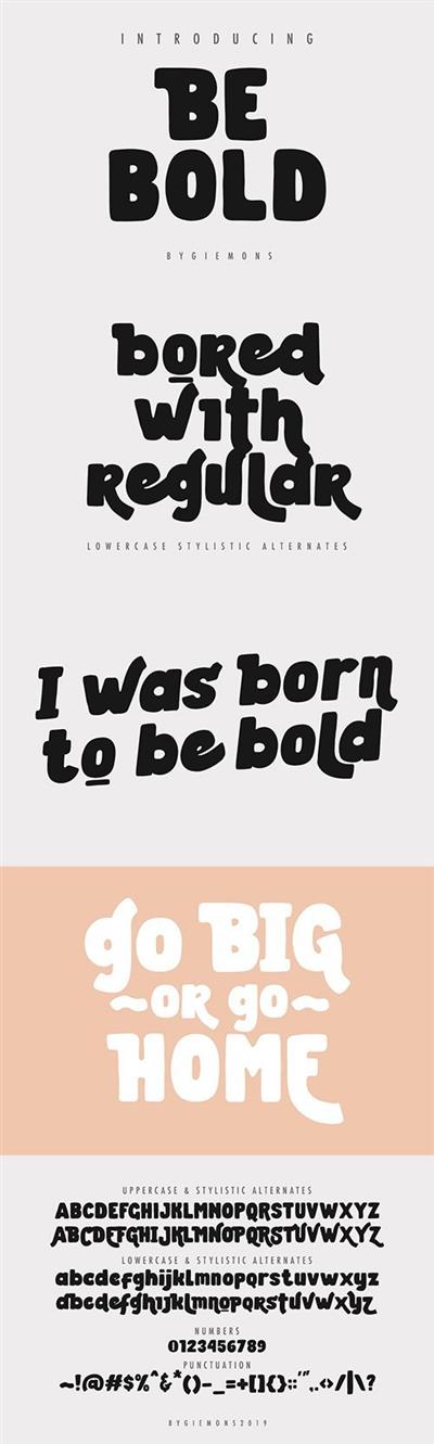 Be Bold Typeface 3734288