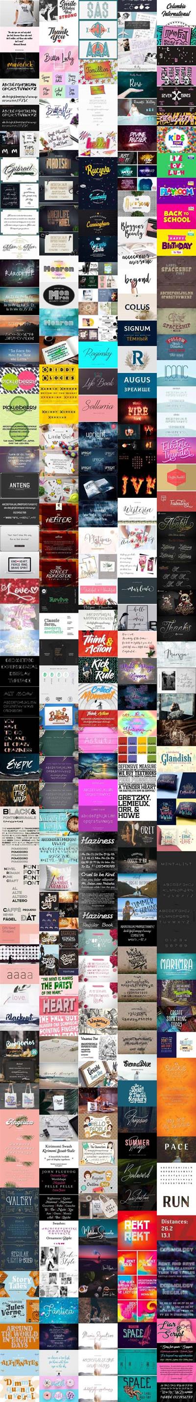 Awesome Mega Fonts Collection (JUNE) Upgraded - Worth $$ 3,000 $$
