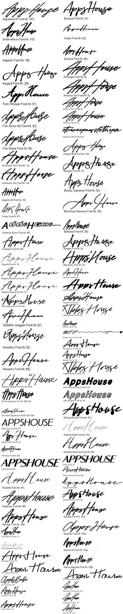 171 Signature Fonts Collection