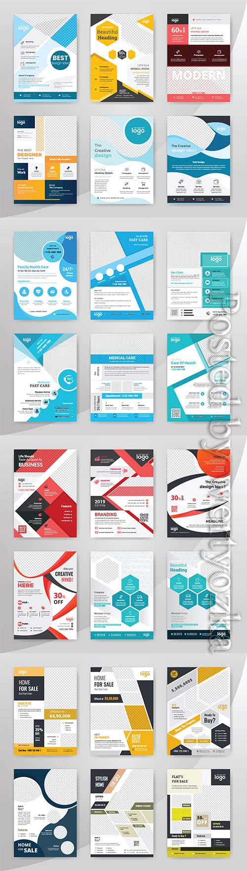 Business vector flyer template. cover modern layout, annual report