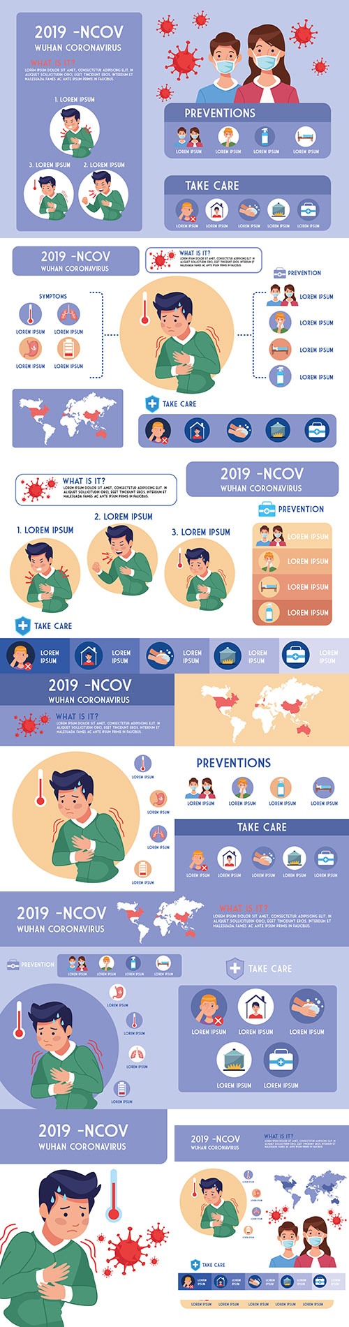 Covid19 pandemic design illustration infographics

