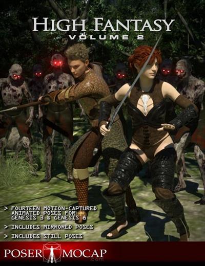 High Fantasy Volume 2   Fantasy Animations for Genesis 3 and 8
