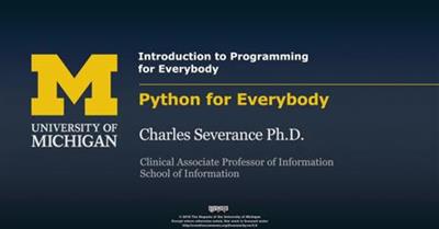 Coursera - Python for Everybody Specialization by University of  Michigan C17e5443573a1e68beedd5b081fc086f