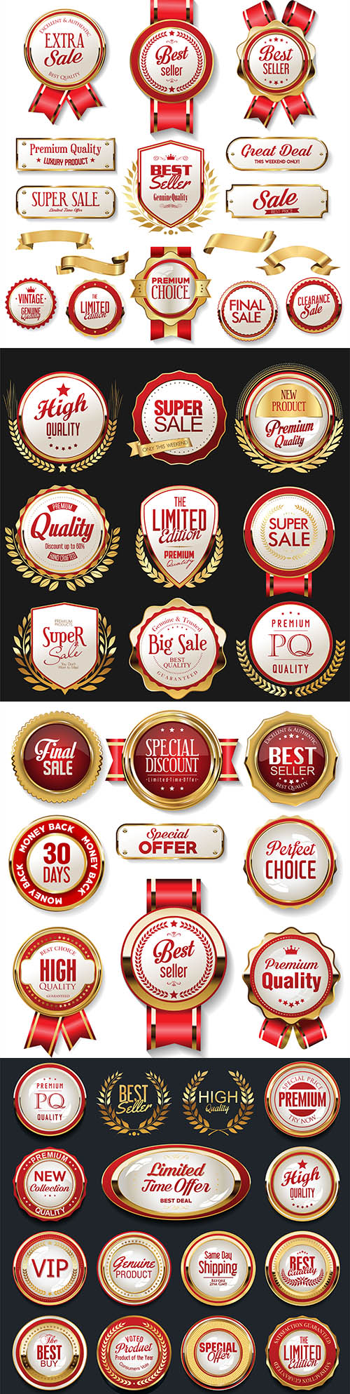 Luxury premium gold badges and labels collection 7
